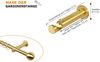 iso-design Gardinenstange 16 mm Farbe Messing Matt Endstück Kugel Wandmontage, Ø 16 mm, 1-läufig, Fixmaß, mit Bohren, Metall, Aluminiumrohr mit 2 mm Wandstärke Bild 3