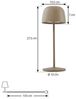 Lindby Außen-Tischleuchte Arietty, LED, Metall, Creme warmweiß IP65, 1 x 2,2 W LED, warmweiß Bild 4