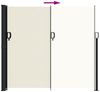 vidaXL Seitenmarkise Ausziehbar Creme 180x500 cm 4004445 Bild 5
