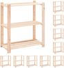 vidaXL Lagerregale 3 Böden 10 Stk. 80x38x90cm Massivholz Kiefer 150kg 3051120 Bild 1