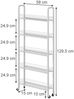 Rollregal Rolivo Weiß 58 x 15 cm mit 5 Fächern Vicco Bild 2