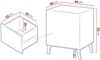 2er Set Nachtschrank Kokez 1S weiß Bild 4
