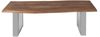 Sitzbank Baumkante 140 cm nussbaum massiv Akazie silber 62088482 Bild 2