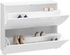 Schuhschrank >Onda< in Weiß/Hochglanz - 101x82x27cm (BxHxT) Bild 2