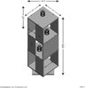 Drehregal >TOWER< in Sandeiche Dekor - 34x108x34cm (BxHxT) Bild 3