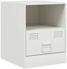vidaXL Nachttisch Weiß 34,5x39x44 cm Stahl 841761 Bild 2