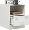 vidaXL Nachttisch Weiß 34,5x39x44 cm Stahl 841761 Bild 5