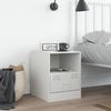 vidaXL Nachttisch Weiß 34,5x39x44 cm Stahl 841761 Bild 3