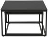 Home Collective Couchtisch 2er Set aus Holz, Wohnzimmertisch Modern (Büro Beistelltisch Loft Design TWIN, kratzfeste Oberfläche, Set 2 in 1), in schwarz, Quadratisch Beistelltisch Set 2 in 1 mit Metallgestell Bild 2