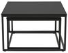 Home Collective Couchtisch 2er Set aus Holz, Wohnzimmertisch Modern (Büro Beistelltisch Loft Design TWIN, kratzfeste Oberfläche, Set 2 in 1), in schwarz, Quadratisch Beistelltisch Set 2 in 1 mit Metallgestell Bild 4