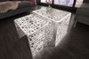 Design Couchtisch 2er Set RIAS Aluminium ca. 49cm silber Bild 3
