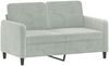 vidaXL 3-tlg. Sofagarnitur Hellgrau Samt 3201934 Bild 4