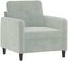 vidaXL 3-tlg. Sofagarnitur Hellgrau Samt 3201934 Bild 3