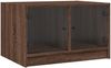 vidaXL Couchtisch mit Glastüren Braun Eichen-Optik 68x50x42 cm 836370 Bild 2