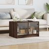 vidaXL Couchtisch mit Glastüren Braun Eichen-Optik 68x50x42 cm 836370 Bild 3