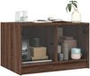 vidaXL Couchtisch mit Glastüren Braun Eichen-Optik 68x50x42 cm 836370 Bild 4