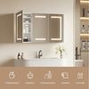 Simurq Badezimmerspiegelschrank Spiegelschrank Bad 100 cm Mit LED, Steckdose, Verstellbaren Regalen (Set) Breite 100 cm Bild 4