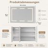 Simurq Badezimmerspiegelschrank Spiegelschrank Bad 100 cm Mit LED, Steckdose, Verstellbaren Regalen (Set) Breite 100 cm Bild 2