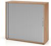 Hammerbacher Rollladenschrank, 120x40x110 cm, Buche/Silber Bild 2