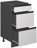Küchenunterschrank R-Line Weiß 40 cm J-Shape mit Schubladen, AP Anthrazit Vicco Bild 4