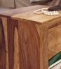 Nachttisch MUMBAI aus Sheesham Massiv-Holz 40 x 40 x 30 cm, Nacht-Kommode braun mit 1 Schublade und 1 Ablagefach, Nachtschrank Landhaus-Stil Echt-Holz Bild 5
