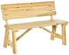 Outsunny Bank aus Holz Sitzbank bis 220 kg Terrassenbank mit Rückenlehnen (Set, 1-St, Parkbank), Gartenmöbel Massivholz 116 x 56 x 80 cm Bild 4