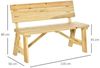 Outsunny Bank aus Holz Sitzbank bis 220 kg Terrassenbank mit Rückenlehnen (Set, 1-St, Parkbank), Gartenmöbel Massivholz 116 x 56 x 80 cm Bild 2
