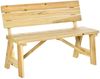 Outsunny Bank aus Holz Sitzbank bis 220 kg Terrassenbank mit Rückenlehnen (Set, 1-St, Parkbank), Gartenmöbel Massivholz 116 x 56 x 80 cm Bild 5