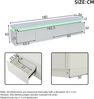 TV-Schrank 180x34x40 cm mit 4 Schubladen, Hochglanz-Oberfläche und dimmbarer LED-Beleuchtung, Weiß Bild 5
