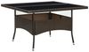 vidaXL Garten-Esstisch Braun Poly Rattan und Glas 310556 Bild 4