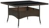 vidaXL Garten-Esstisch Braun Poly Rattan und Glas 310556 Bild 5