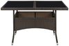 vidaXL Garten-Esstisch Braun Poly Rattan und Glas 310556 Bild 2