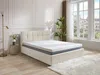 Vente-unique - MAZIRI Bett Stoff Weiß - B 208 cm x H 97 cm x L 152 cm Bild 1