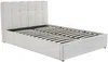Vente-unique - MAZIRI Bett Stoff Weiß - B 208 cm x H 97 cm x L 152 cm Bild 3