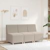 vidaXL Modulares Sofa ohne Armlehnen Hellgrau 55 cm Gelockter Wollstoff 4108503 Bild 3