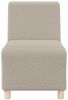 vidaXL Modulares Sofa ohne Armlehnen Hellgrau 55 cm Gelockter Wollstoff 4108503 Bild 4
