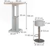 Bartisch-Set Repose Weiß/Sonoma 65 x 65 cm mit 2 Barhockern Vicco Bild 2
