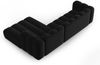 Micadoni Modulares Ecksofa Lupine 4-Sitzer Rechts Samtstoff Salvador Schwarz Bild 4