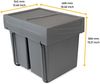 emuca Abfallsorter 2x 20 Liter Abfallvolumen mit Handauszug / Müllbehälter Bild 3