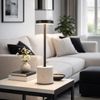 LED Tischleuchte, Travertine Stein, Touchdimmer, H 34 cm Bild 4