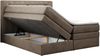 Boxspringbett mit LED Kopfteil und Topper - GOLD-5-KING - 180x200cm - Braun Velours - H3 Bild 4