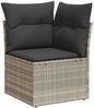 vidaXL Gartensofa-set mit Kissen Hellgrau Poly-Rattan 3345522 Bild 5