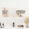 Wandspiegel, Badspiegel mit LED-Leuchten 30x80 cm Glas Rechteckig de6981 Bild 3