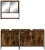 vidaXL 3-tlg. Badmöbel-Set Räuchereiche Holzwerkstoff 3214672 Bild 5