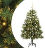 vidaXL Künstlicher klappbarer Weihnachtsbaum mit Tannenzapfen 120 cm 3395075 Bild 2