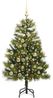 vidaXL Künstlicher klappbarer Weihnachtsbaum mit Tannenzapfen 120 cm 3395075 Bild 3