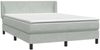 vidaXL Boxspringbett mit Matratze Hellgrau 160x220 cm Samt 3317991 Bild 4