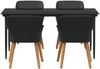 vidaXL Garten Essgruppe mit Kissen 5 pcs Schwarz Poly-Rattan 3261666 Bild 3
