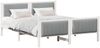 vidaXL Bettgestell Weiß und Hellgrau 160 x 200 cm Massivholz Kiefer 3394312 Bild 2