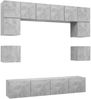 vidaXL 8-tlg. TV-Schrank-Set Betongrau Holzwerkstoff 3079111 Bild 2